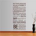 Wall stickers phrases. In This House We are Family