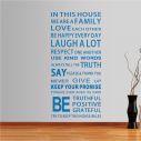 Wall stickers phrases. In This House We are Family