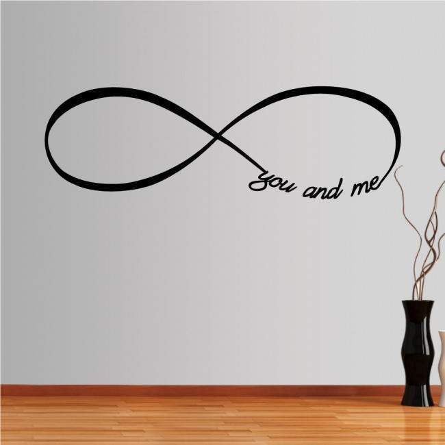 Wall stickers phrases. At infinity ... you and me