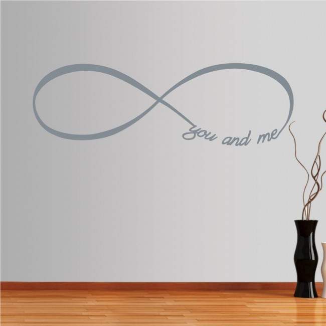 Wall stickers phrases. At infinity ... you and me