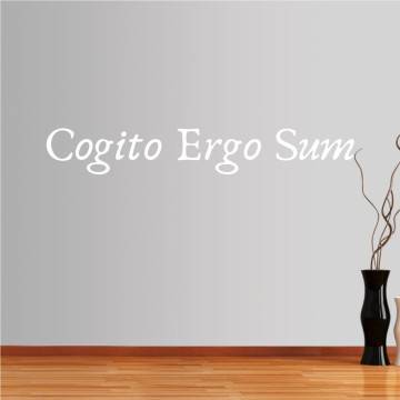 Αυτοκόλλητο τοίχου φράσεις. Cogito Ergo Sum 2
