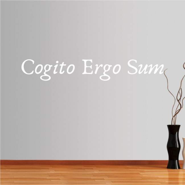 Αυτοκόλλητο τοίχου φράσεις. Cogito Ergo Sum
