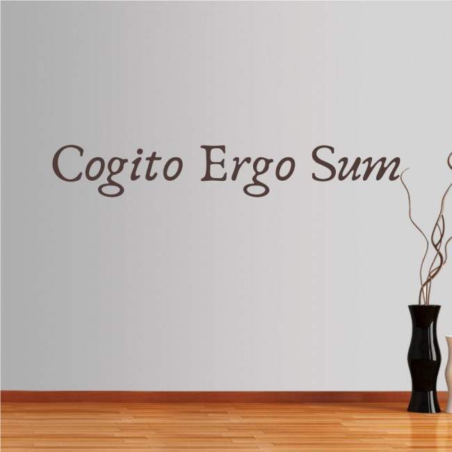 Αυτοκόλλητο τοίχου φράσεις. Cogito Ergo Sum