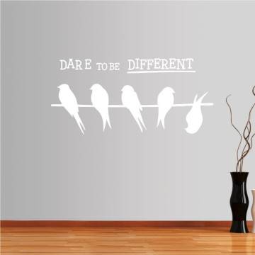 Wall stickers phrases  Dare to be DIFFERENT 2