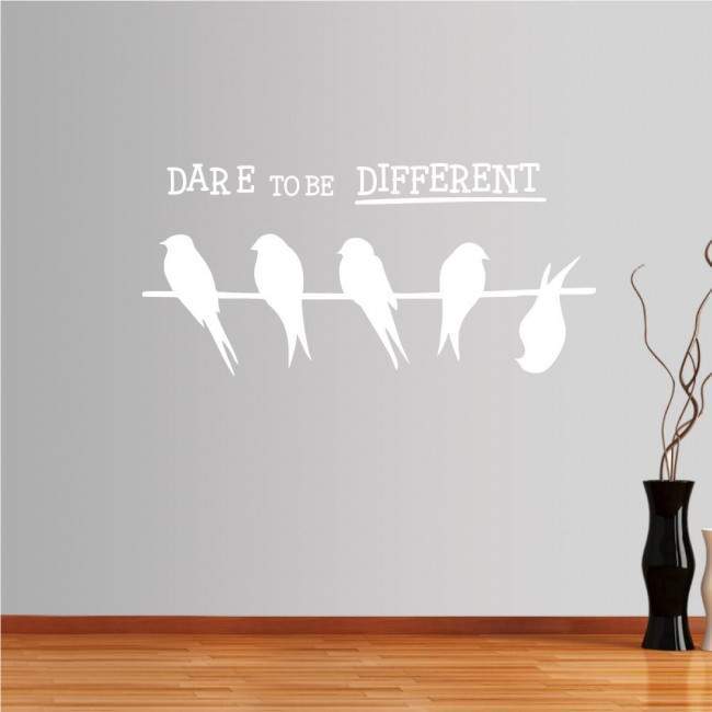 Wall stickers phrases  Dare to be DIFFERENT