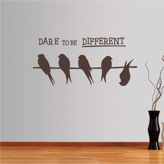 Wall stickers phrases  Dare to be DIFFERENT