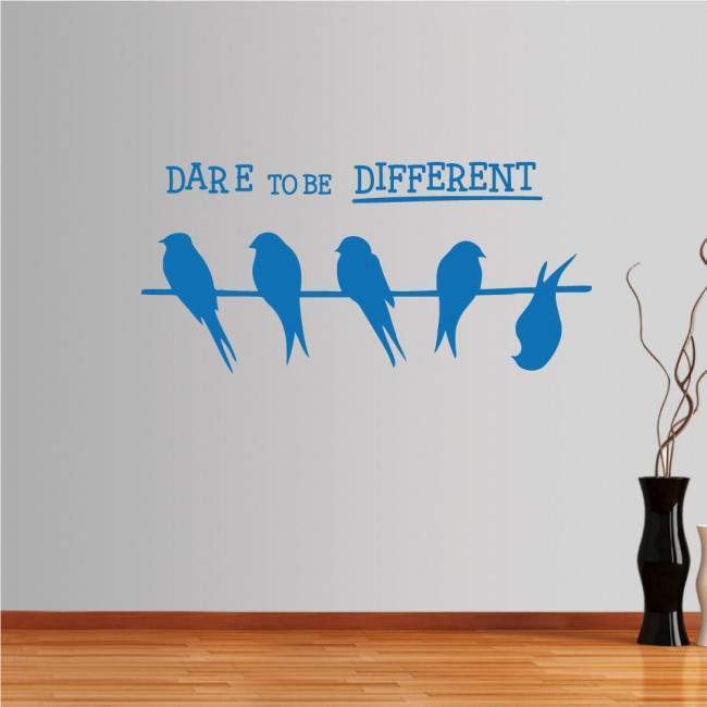 Wall stickers phrases  Dare to be DIFFERENT