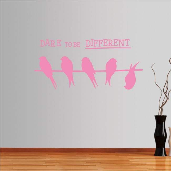 Wall stickers phrases  Dare to be DIFFERENT