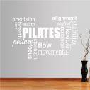 Wall stickers phrases  Pilates word cloud