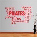 Wall stickers phrases  Pilates word cloud