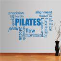 Wall stickers phrases  Pilates word cloud