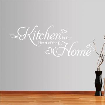 Wall stickers phrases. The Kitchen is the Heart of the home 2