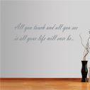 Wall stickers phrases. All you touch and all you see...