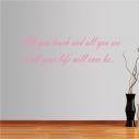 Wall stickers phrases. All you touch and all you see...