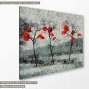 Canvas print Red umbrellas , side