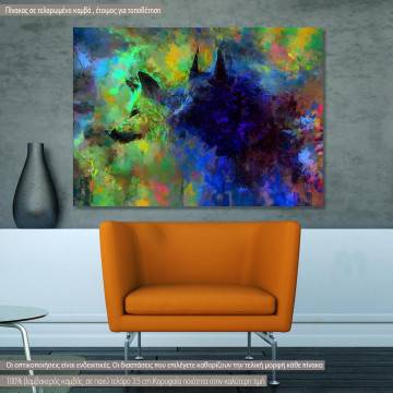 Canvas print The wolves colourful