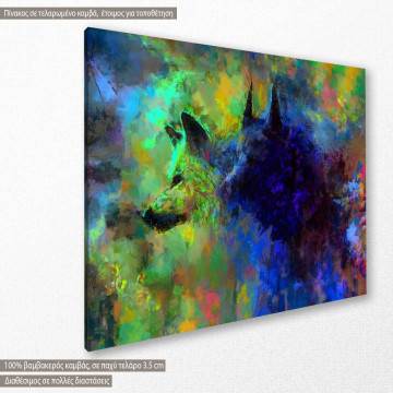 Canvas print The wolves colourful 2