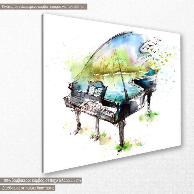 Πίνακας σε καμβά Music season, κοντινό