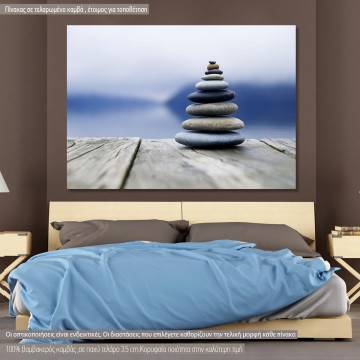 Canvas print Blue balance
