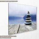 Canvas print Blue balance, side