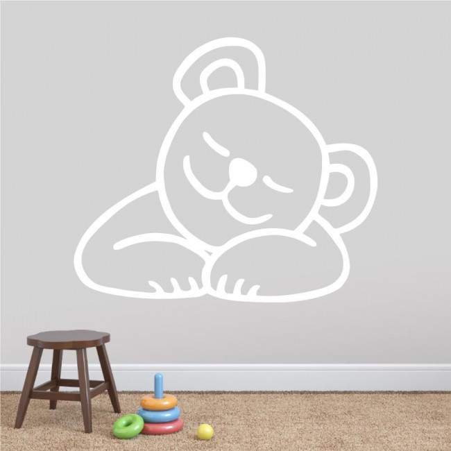 Kids wall stickers with bear Sleeping, Sleeping Bear
