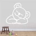 Kids wall stickers with bear Sleeping, Sleeping Bear