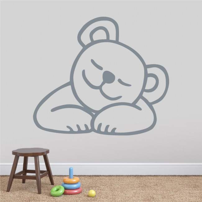 Kids wall stickers with bear Sleeping, Sleeping Bear
