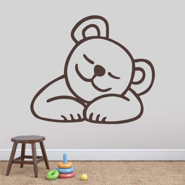 Kids wall stickers with bear Sleeping, Sleeping Bear