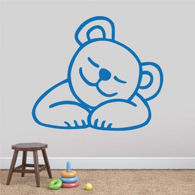 Kids wall stickers with bear Sleeping, Sleeping Bear