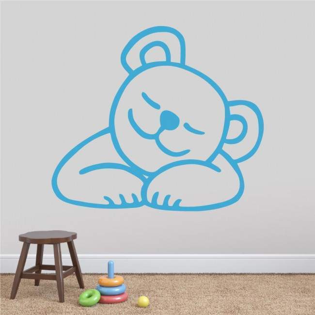 Kids wall stickers with bear Sleeping, Sleeping Bear