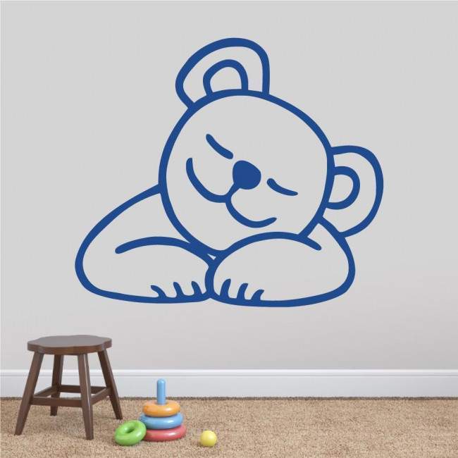 Kids wall stickers with bear Sleeping, Sleeping Bear