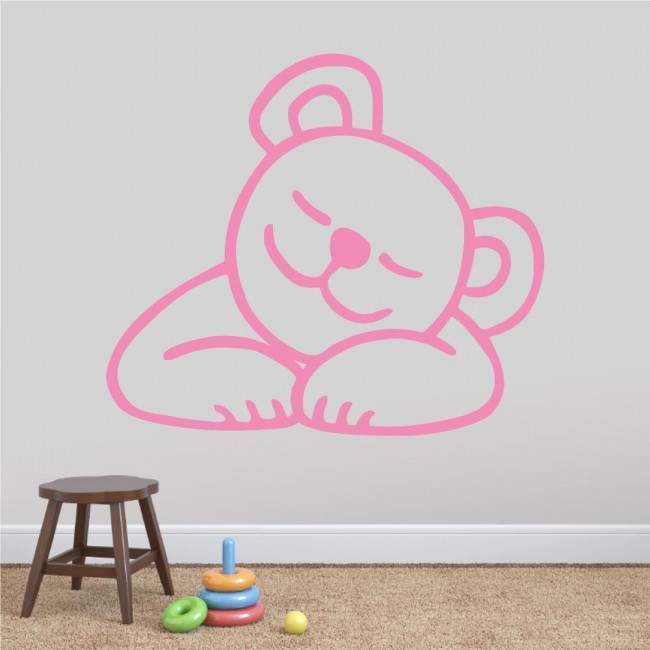 Kids wall stickers with bear Sleeping, Sleeping Bear