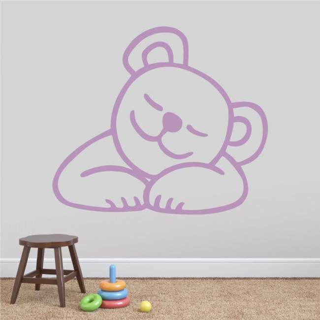 Kids wall stickers with bear Sleeping, Sleeping Bear