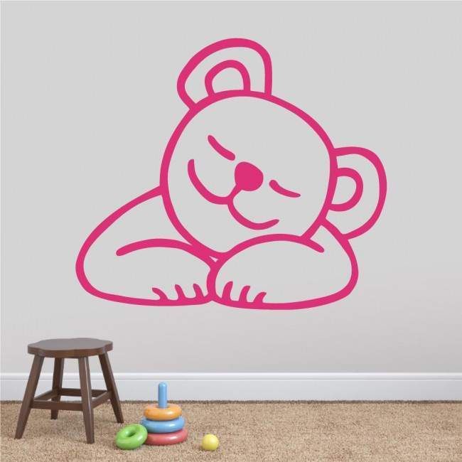 Kids wall stickers with bear Sleeping, Sleeping Bear