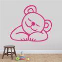 Kids wall stickers with bear Sleeping, Sleeping Bear