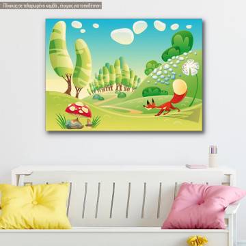 Kids canvas print Red fox