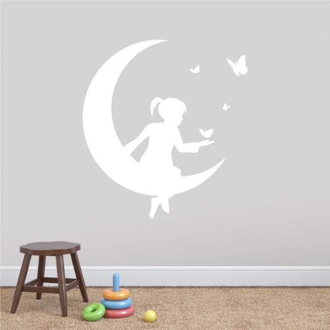 Kids wall stickers Moon and butterflies