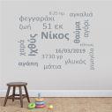 Kids wall stickers Baby word cloud