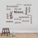 Kids wall stickers Baby word cloud