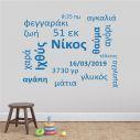 Kids wall stickers Baby word cloud