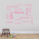 Kids wall stickers Baby word cloud