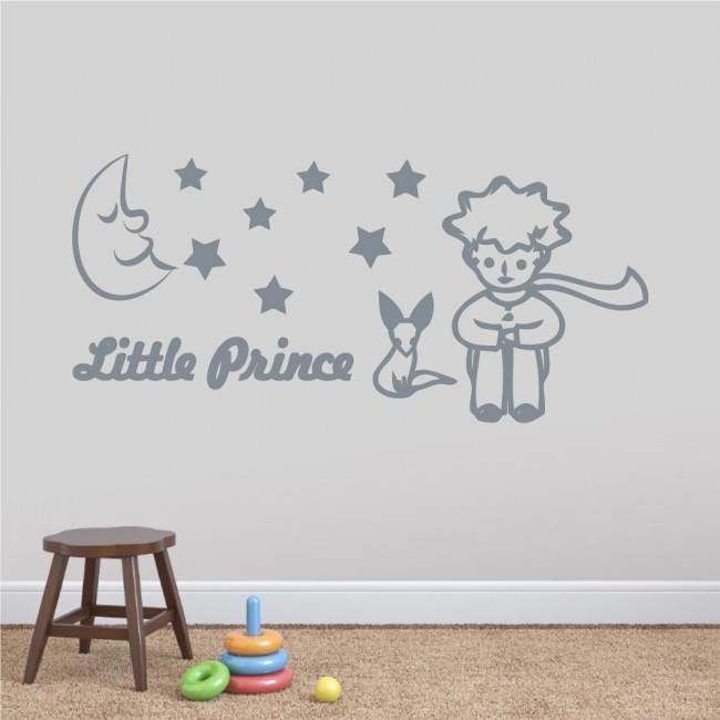 Kids wall stickers Little prince and fox