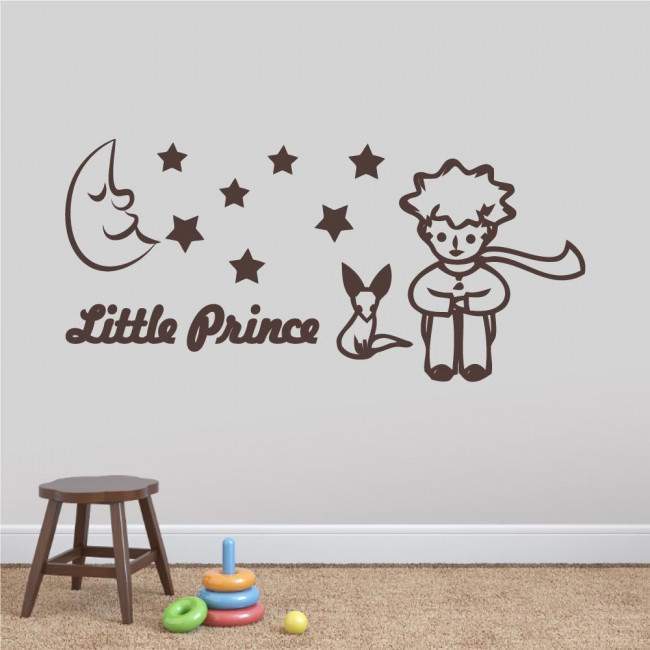 Kids wall stickers Little prince and fox