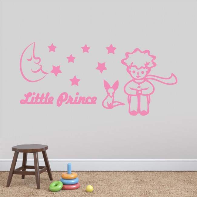 Kids wall stickers Little prince and fox