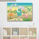 Πίνακας παιδικός σε καμβά Cute dinosaurs