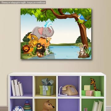 Kids canvas print Animal friends