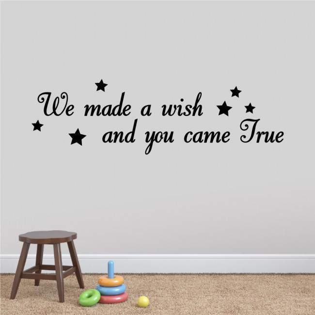 Αυτοκόλλητα τοίχου παιδικά ευχή με αστέρια, We made a wish