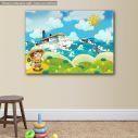 Kids canvas print Little boat explorer