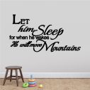 Kids wall stickers Let him - her sleep