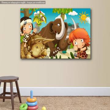 Kids canvas print Prehistoric friends